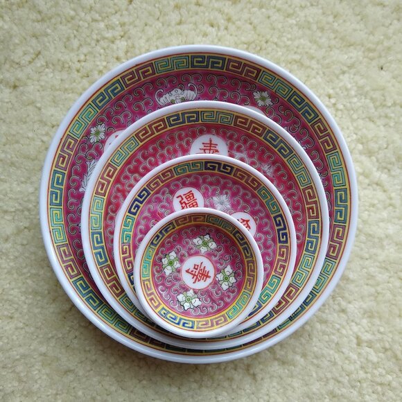 large side dish low bowl Jingdezhen Wan Shou Wu Jiang Mun Shou - Picture 8 of 9